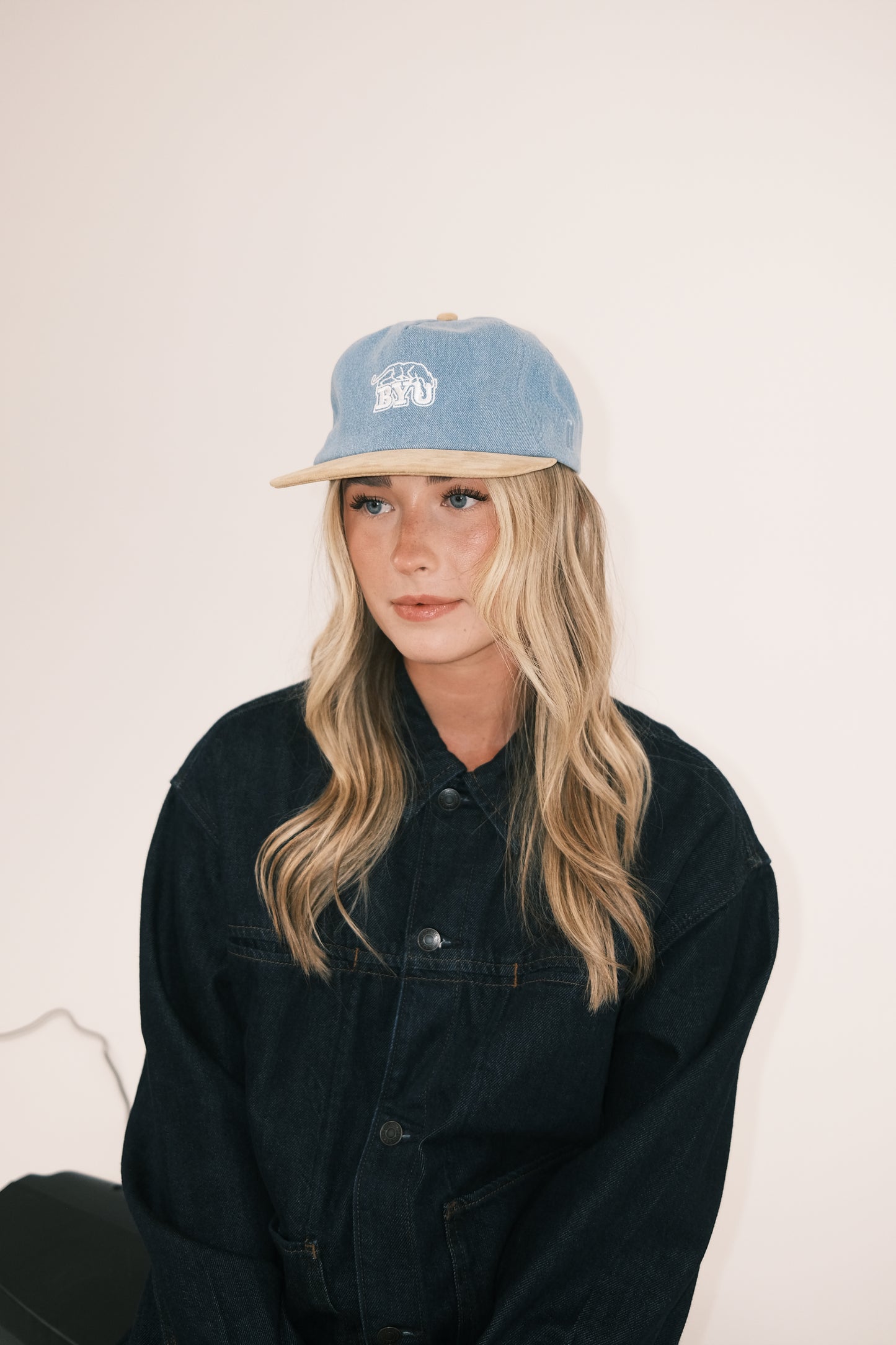 BYU Denim/Suede Unstructured Hat