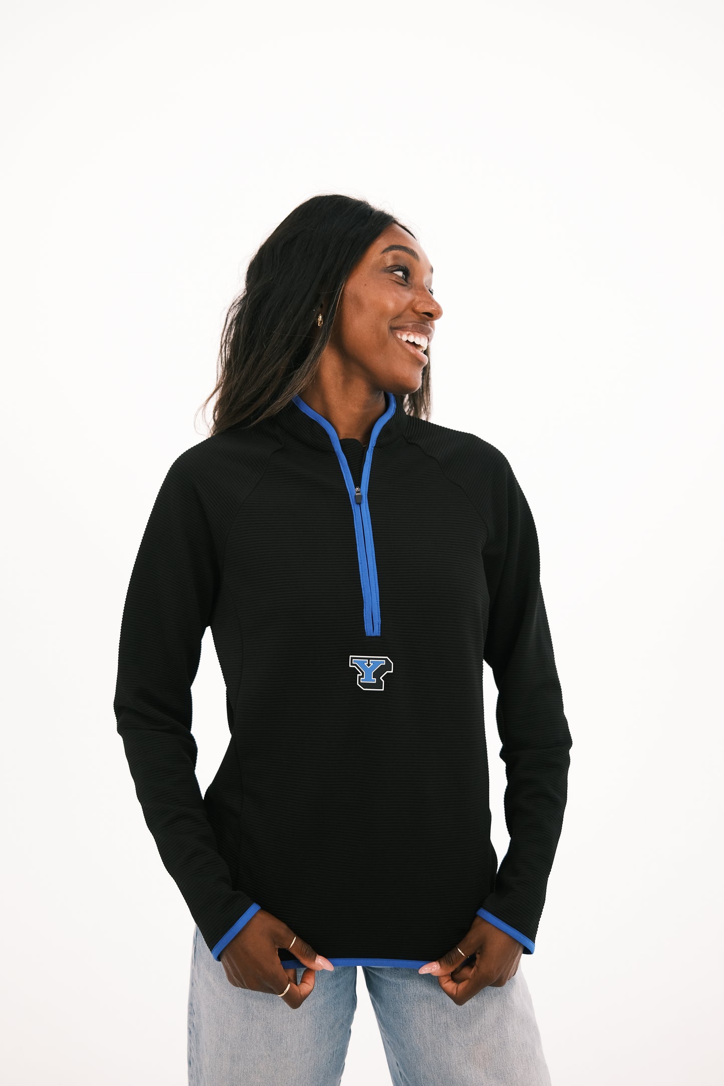 BYU Ribbed Quarter Zip